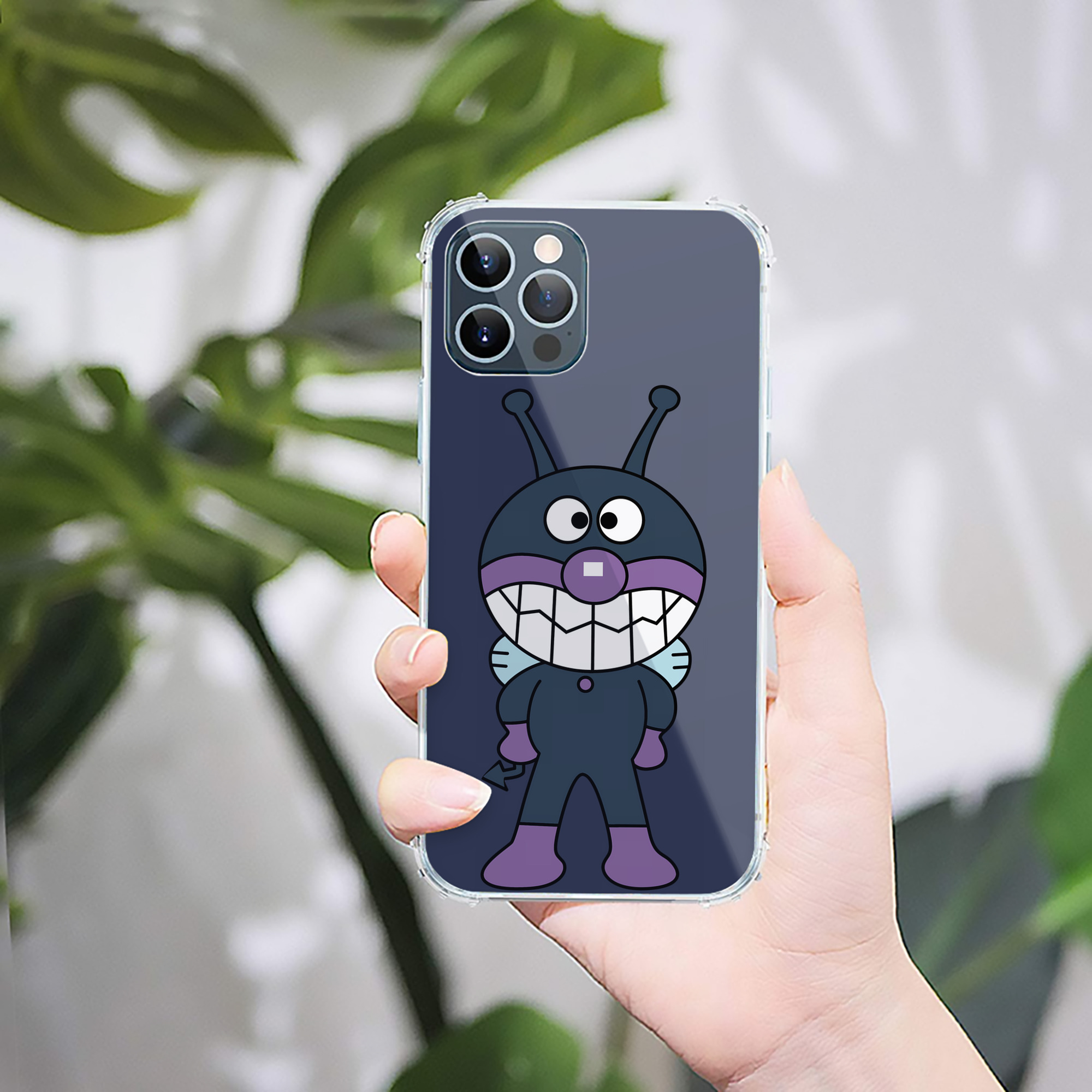 （画像用） アンパンマン Anpanman 【iPhone 12シリーズ対応】透明スマホケース（クリアソフトケース）